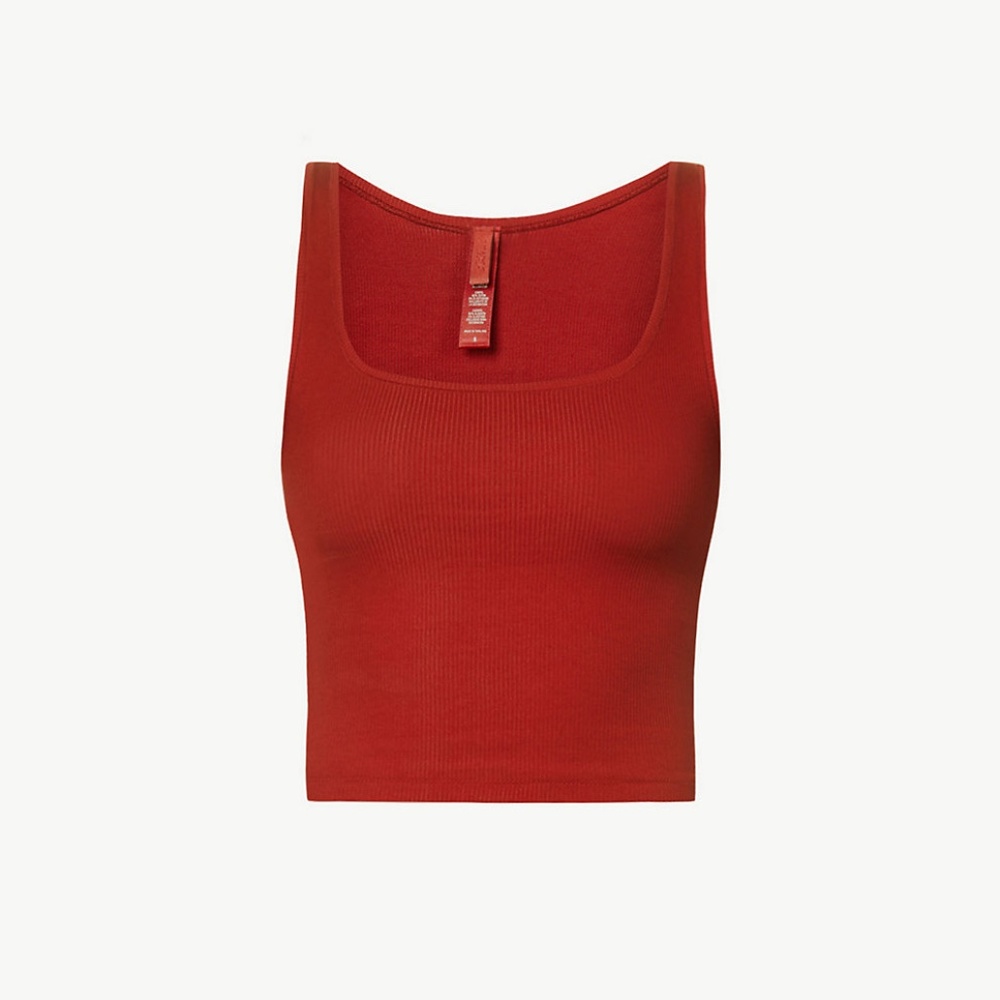 ISO SKIMS BRICK COTTON RIB TANK